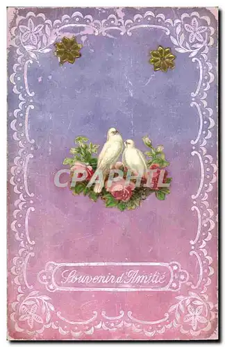 Cartes postales Fantaisie Fleurs Colombes