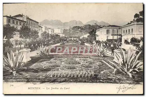 Cartes postales Menton Les jardins du Carei