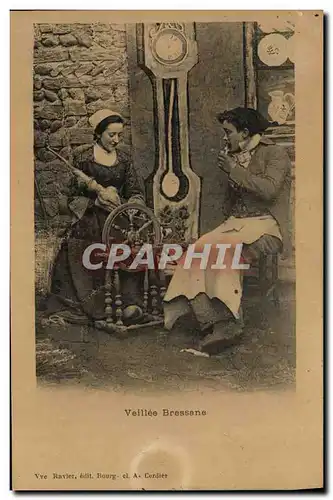 Cartes postales Folklore Veillee Bressane