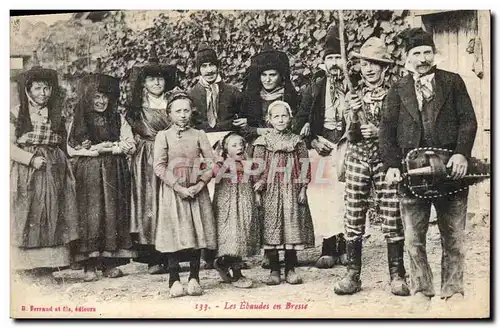 Ansichtskarte AK Folklore Les Ebaudes en Bresse