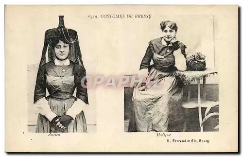 Cartes postales Folklore Costumes de Bresse