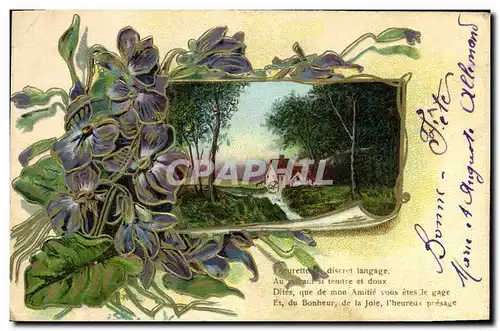 Cartes postales Fantaisie Fleurs