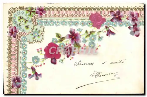 Cartes postales Fantaisie Fleurs