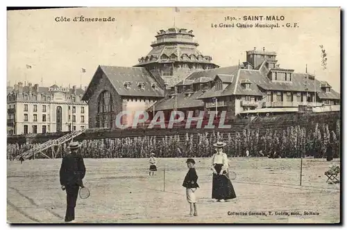 Ansichtskarte AK Tennis Saint Malo Le Grand casino municipal