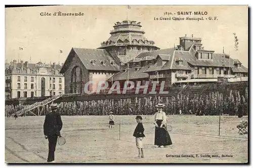 Cartes postales Tennis Saint Malo Le Grand casino municipal
