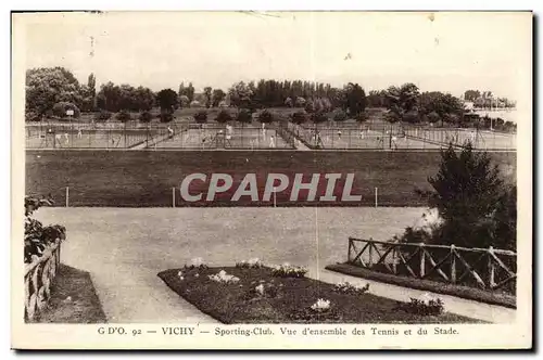 Cartes postales Vichy Sporting Club Vue d&#39ensemble des Tennis et du stade