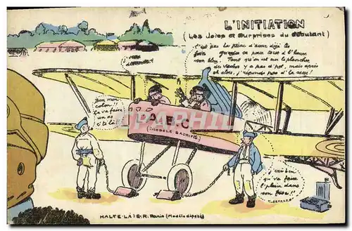 Cartes postales Puzzle Militaria L&#39initiation Aviation Avion