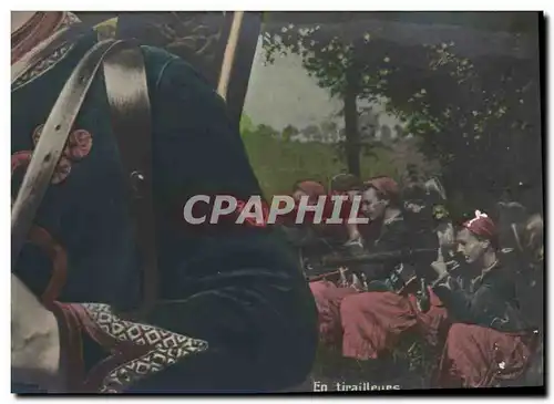 Cartes postales Puzzle Militaria En tirailleurs Zouaves