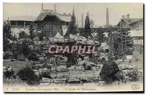 Cartes postales Lyon Exposition internationale 1914 Le jardin d&#39horticulture