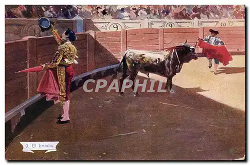 Ansichtskarte AK Corrida Course de taureaux El brindis