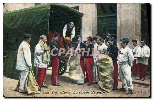 Cartes postales Militaria Infanterie La corvee de pain