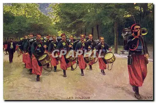 Cartes postales Militaria Les zouzous