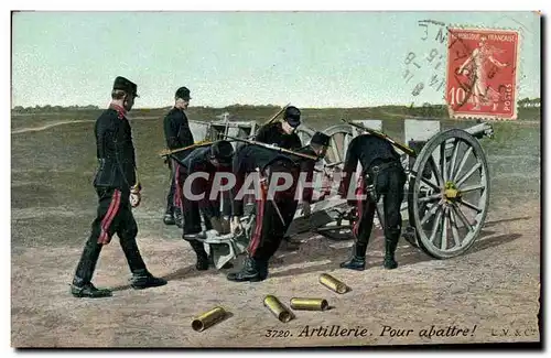 Cartes postales Militaria Artillerie Pour abattre