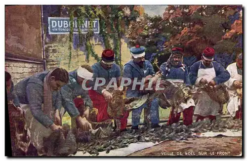 Cartes postales Militaria Veille de Noel sur le front Dubonnet