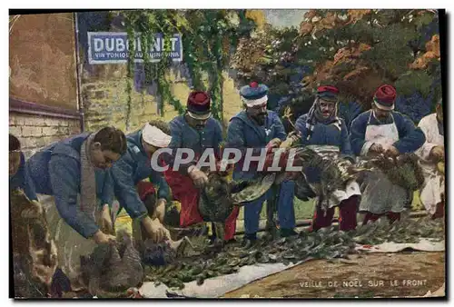 Cartes postales Militaria Veille de Noel sur le front