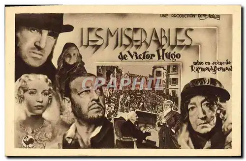 Cartes postales Cinema Les Miserables Victor Hugo Raymond Bernan