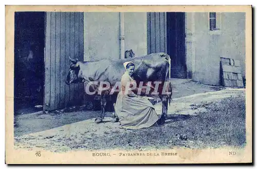 Cartes postales Folklore Bresse Bourg Paysannes de la Bresse Vache
