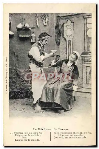 Cartes postales Folklore Le bucheron de Bresse