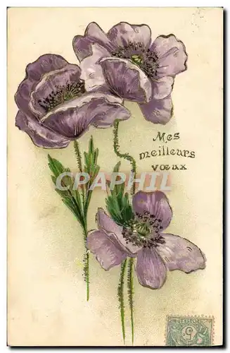 Cartes postales Fantaisie Fleurs