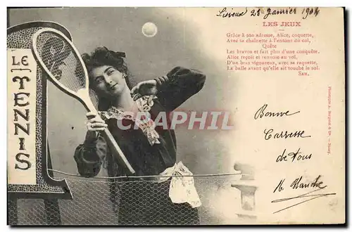 Cartes postales Tennis Femme les jeux