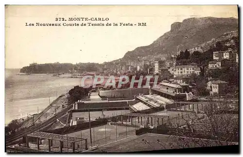 Cartes postales Monte Carlo Les nouveaux courts de Tennis de la Festa