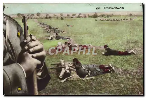 Cartes postales Puzzle Militaria En Tirailleurs