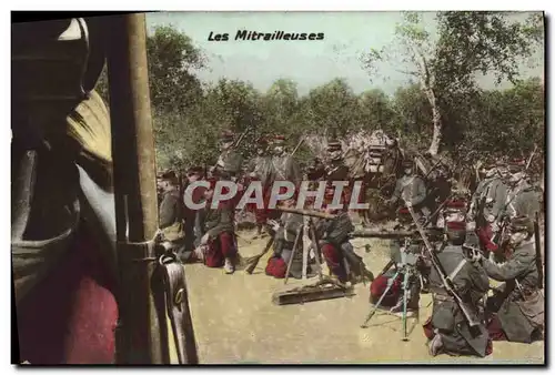 Cartes postales Puzzle Militaria Les mitrailleuses