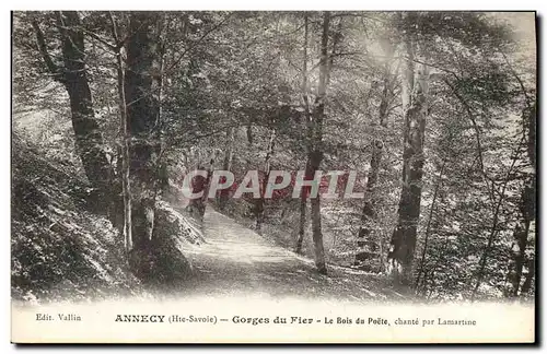 Cartes postales Arbre Annecy Gorges du Fier Le bois du poete chante par Lamartine