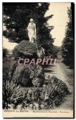 Cartes postales Fleurs Greoux les Bains Etablissement thermal Fontaine