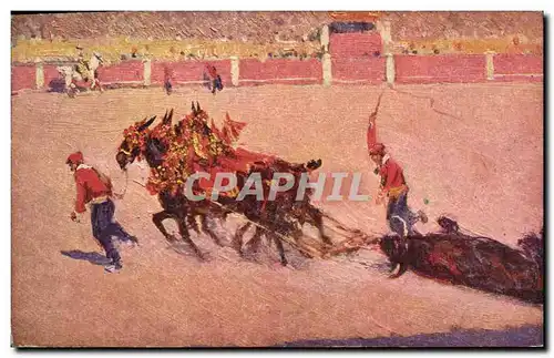 Cartes postales Corrida Course de taureaux Bertuchi