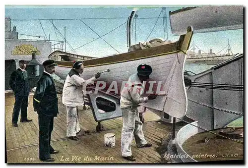 Cartes postales Militaria Marins La vie du marin Matelots peintres