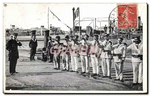 Cartes postales Militaria Marins Toulon Exercice au ervolver au petit pong