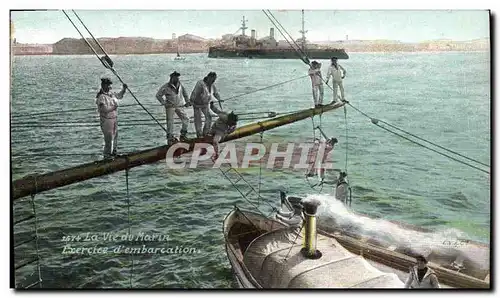 Cartes postales Militaria Marins La vie du marin Exercice d&#39embarcation