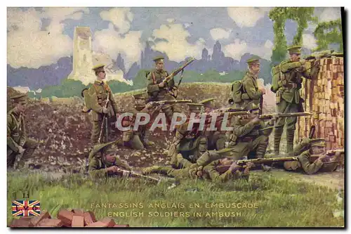 Cartes postales Militaria Fantassins anglais en embuscade