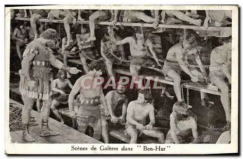 Cartes postales Cinema Scenes de galere dans Ben Hur