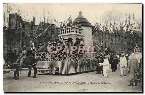 Cartes postales Carnaval Aix en Provence Carnaval XXIV Moulin de la Galette