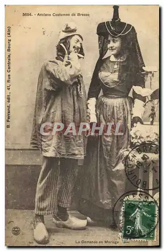 Cartes postales Folklore Anciens costumes de Bresse