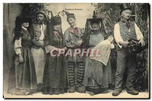 Cartes postales Folklore Bapteme Bressan