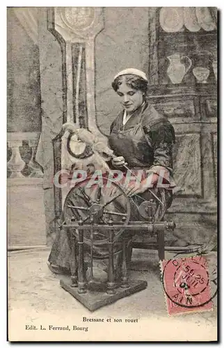 Cartes postales Folklore Bressane et son rouet