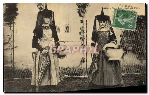 Cartes postales Folklore Bressanes allant a la foire