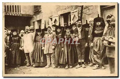 Ansichtskarte AK Folklore Anciens costumes Bressans Noce