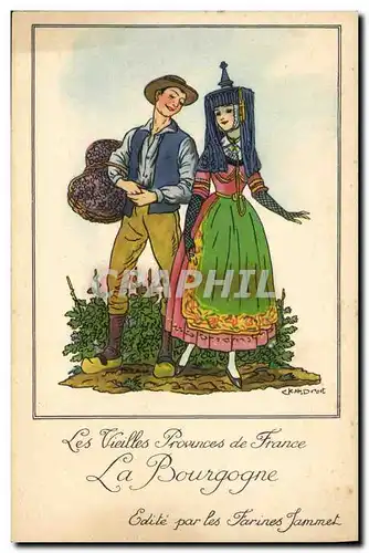 Cartes postales Folklore La Bourgogne Farines Jammet