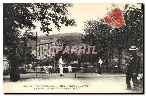 Cartes postales Tennis au fond Castel Regina Chatelguyon