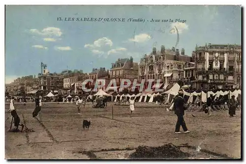 Cartes postales Tennis Les Sables d&#39Olonne Jeux sur la plage