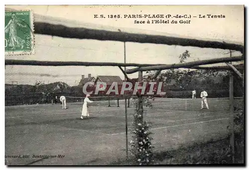 Cartes postales Paris Plage Le Tennis face a l&#39hotel du club