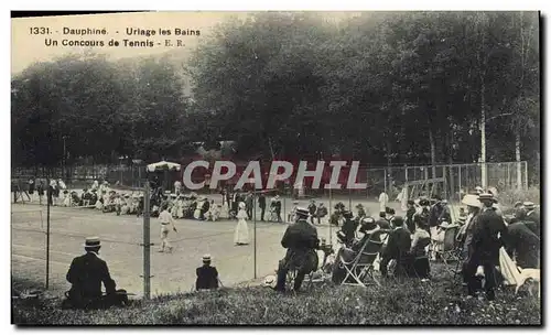 Cartes postales Dauphine Uriage les Bains Un concours de Tennis