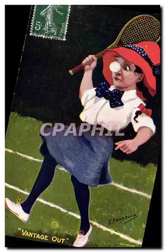 Cartes postales Tennis Enfant Vantage out
