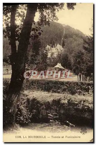 Cartes postales Tennis et funiculaire La Bourboule