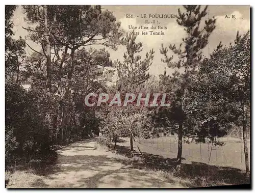 Cartes postales Tennis Le Pouliguen Une allee du bois vers les tennis