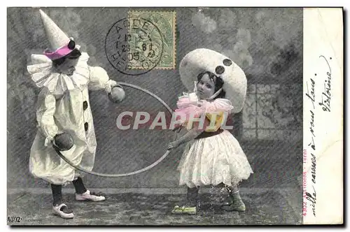 Ansichtskarte AK Fantaisie Pierrot Enfants